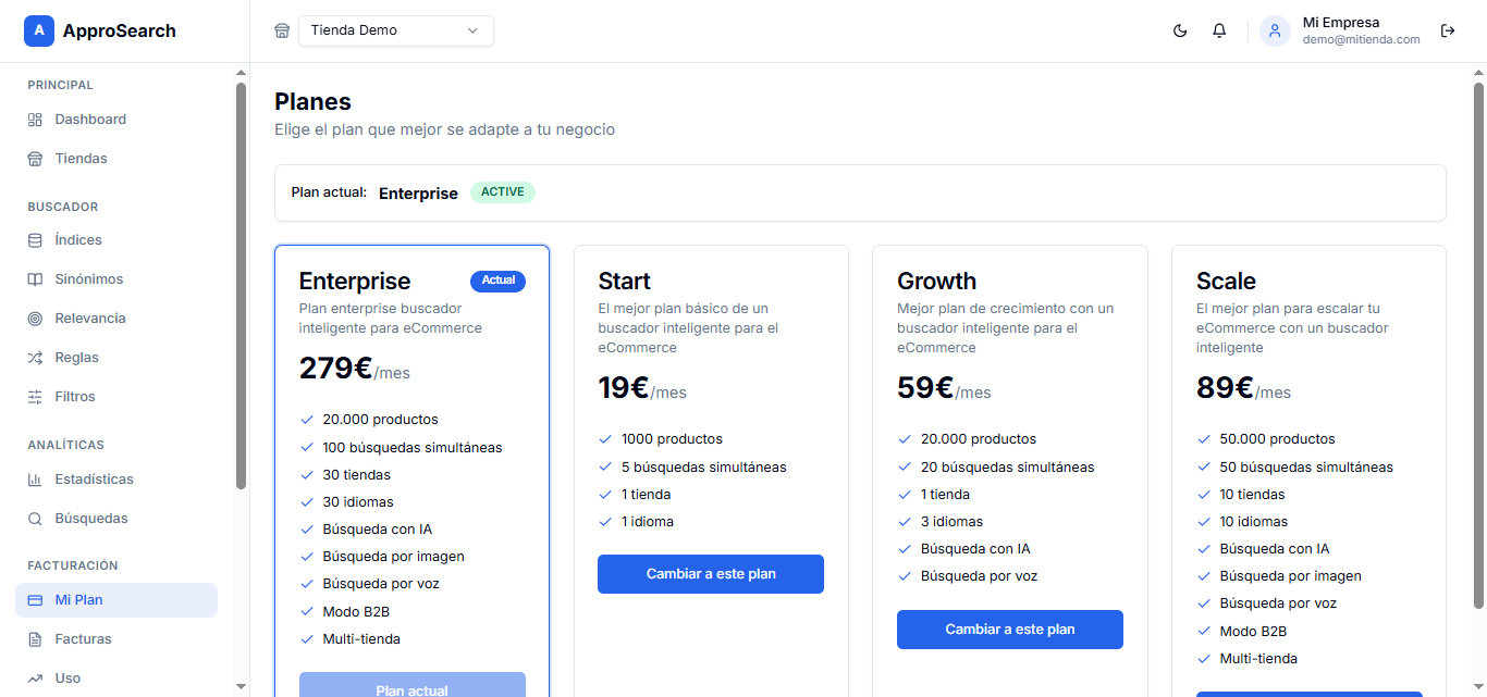 Comparativa de planes